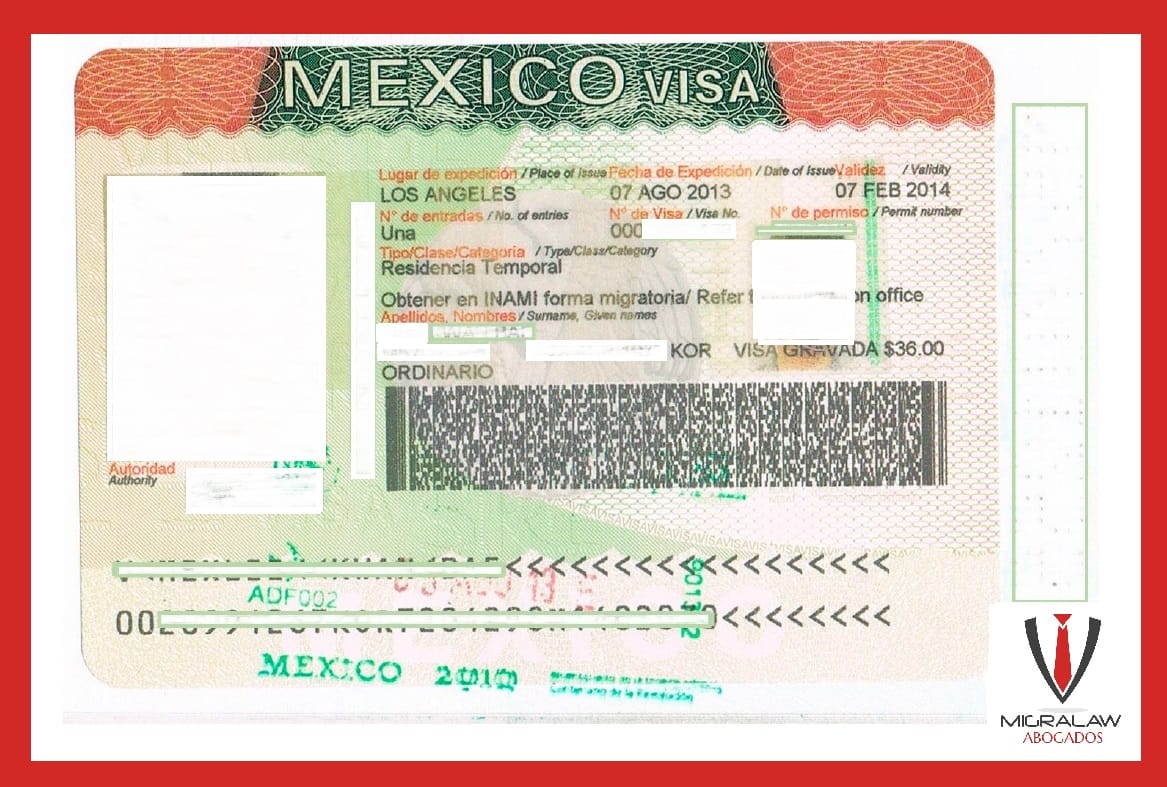 Visado de residencia temporal para familiares